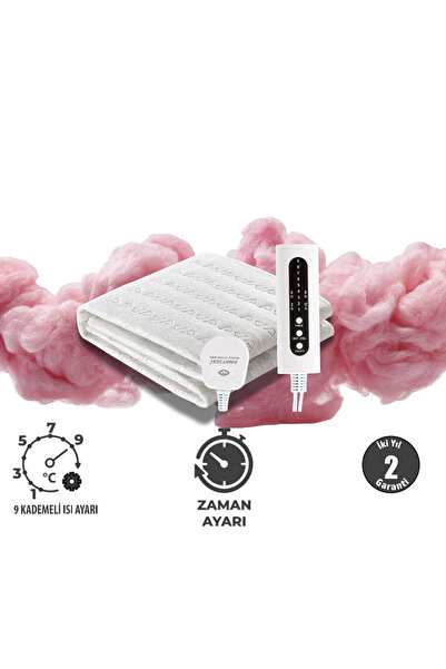 GREJ Q'Slimtime - Yeni Seri Çift Kişilik Elektrikli Battaniye - 120x155 cm - 9 Kademe/Zaman Ayarı