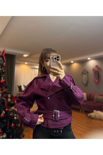 MODAGK Lined Belted Cashmere Coat/Trench Coat