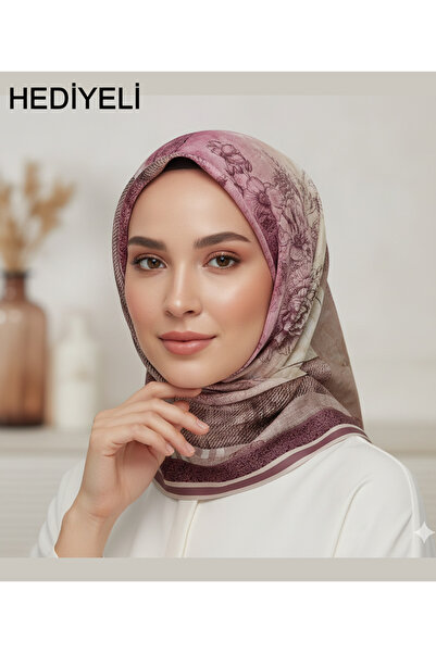 Levidor 90x90 İpek Görünümlü Fuşya Kristal Eşarp – Kaymayan Twill Şık Tasarım