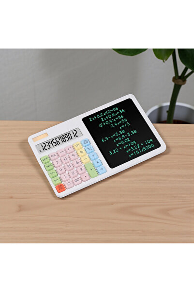 KARASU HOME Renkli Silinebilir Yazı Tahtalı Hesap Makinesi