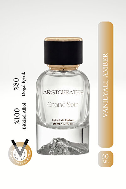 Aristokrates Grand Soir Unisex Extrait de Parfüm 50 ML | Amber, Vanilyalı| Turunç, Lavanta, Vanilya, Misk, Sedir