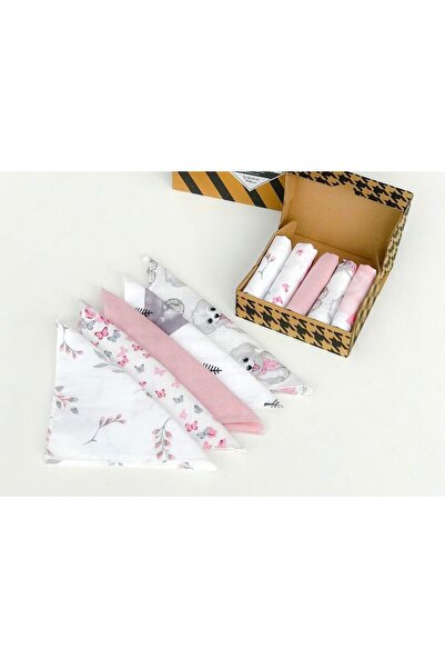 FG Store Tek Kat 10'lu %100 Pamuk Muslin Kumaş Bebek Ağız Mendili (24/24 CM)
