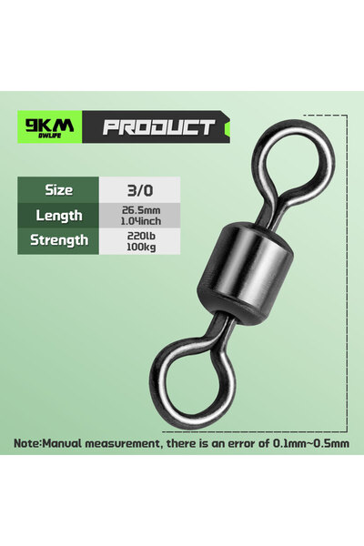 Choice مقاس 3l0 9KM 25 قطعة دوارة دوارة لصيد الأسماك دوارات صيد الأسماك دوارا...