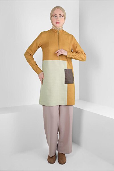 Alvina RENK BLOKLU TUNİK 44143