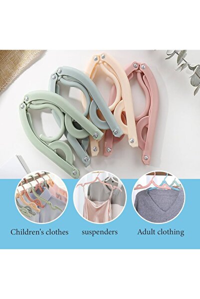 Genel Markalar 5 Adet Portatif Sihirli Katlanabilir Seyahat Askısı Elbise Askısı