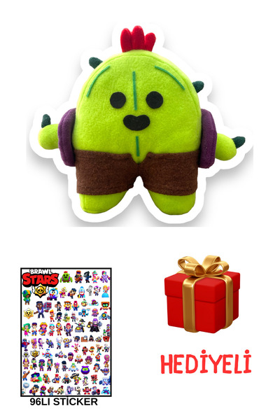 RedNar Brawl Stars Spike Peluş Oyuncak - Brawl Stars Peluş - Brawl Stars Oyuncakları - Advent Calendar