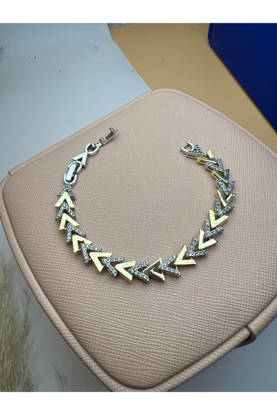 SoftGamzBtk Standart ÇİFT RENKLİ VİP KALİTE V KESİM TAŞLI BİLEKLİK klasik XUP...