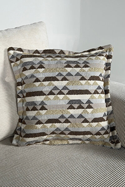 Sezyon Nessa Desenli 45x45 Üçgen Dilimli Kırlent Kılıfı