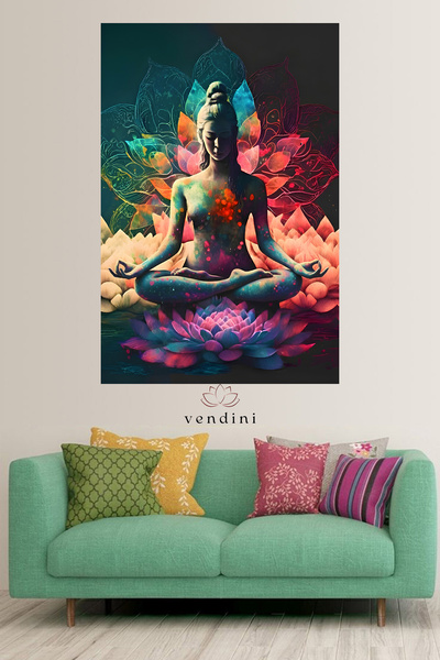 Vendini Kaliteli Kumaş , Meditasyon Duvar Örtüsü Duvar Halısı Wall Tapestry