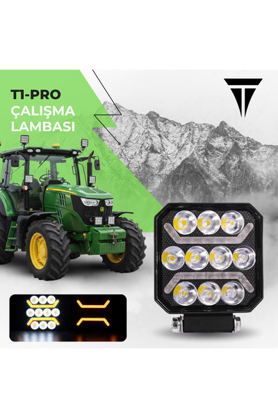 C9 T1 Pro-lens Çalışma Lambası Turuncu Angel Beyaz Işık, 4,800 Lümen, 20 Watt...