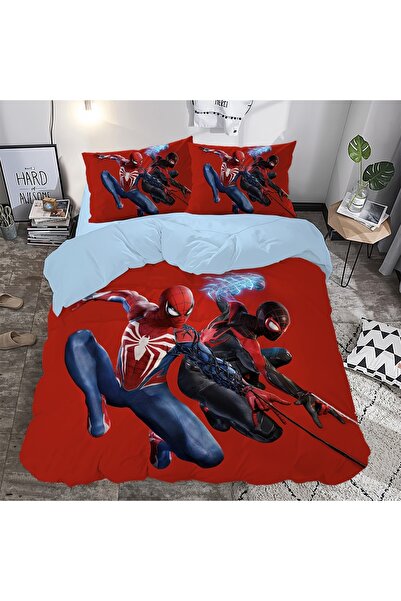 Home Spiderman Themed 3D Digital Bedding Set Double Size