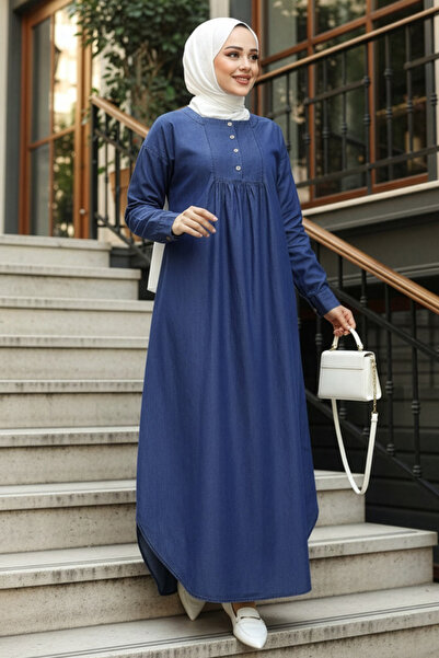Neva Style Rochie Hijab Bleumarin - Blugi 19121L