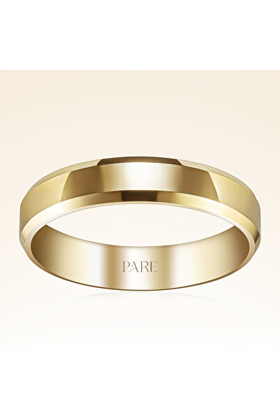 Pare Pırlanta Klasik Kalın Kare 4mm Kadın Alyans