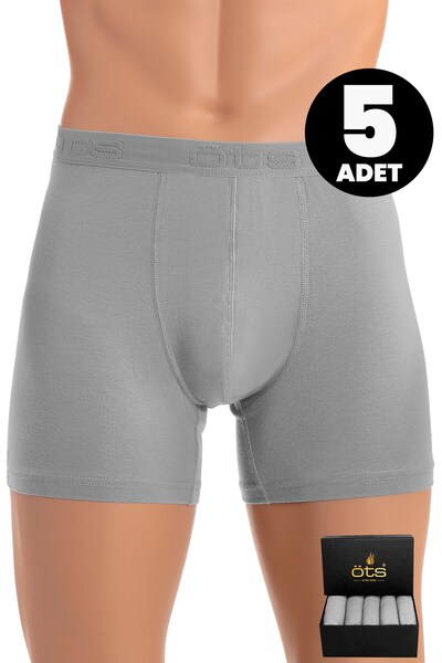 Öts Premium 5’li Erkek Modal Boxer - Hediye Kutulu, Ultra Yumuşak Modal Kumaş, Esnek Kalıp,Etiketsiz