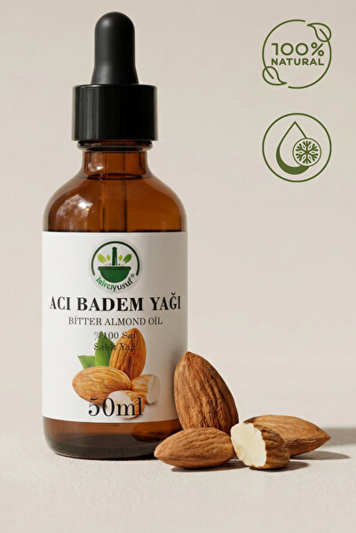 ixirciyusuf Soğuk Sıkım Acı Badem Yağı (Bitter Almond Oil – Prunus amygdalus amara) %100 Saf Doğal 50 ml