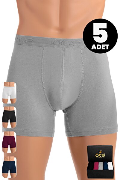 Öts Pachet premium de 5 modal pentru bărbați boxeri - cutie cadou, țesătură modal ultra moale, formă elastică, fără etichetă