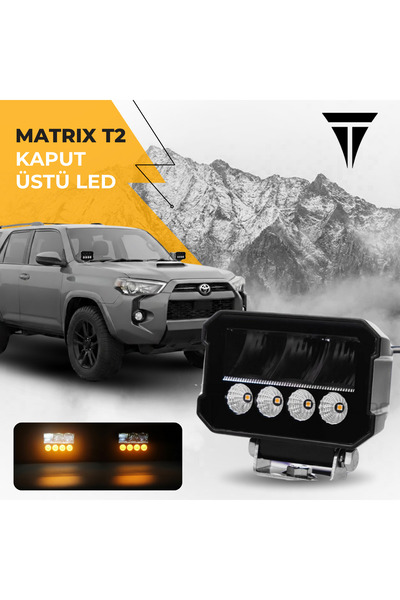 C9 Matrix T2 Sinyali Renkli Sis Farı - Turuncu , 10,000 Lümen, 100 Watt, 12-2...