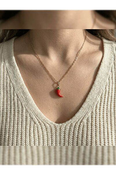 PURE BERRY ŞANS BİBERİ KIRMIZI BİBER KOLYE YILBAŞI %100ÇELİK HEDİYELİK (İSTEĞE GÖRE KUTU NOT KAĞIDIEKLENEBİLİR)