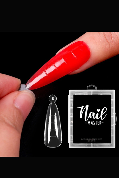 Nail Master 12 Farklı Boy 120 Adet Stiletto Poly Jel Kalıp Tips Polijel 120'Lİ