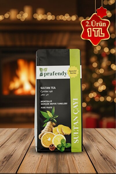 prafendy Sultan Çayı 250g - Gerçek Meyve Taneli Yoğun Mentollü Bitki & Meyve Çayı