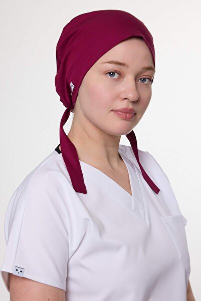 Owlet Medikal Vişne Likralı Cerrahi Tesettür Bone