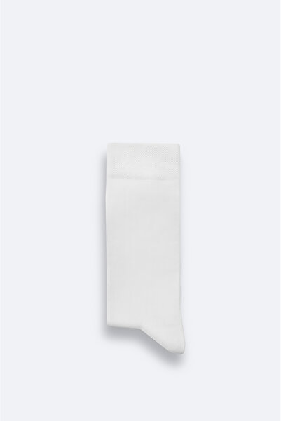 Avva Erkek Beyaz Pamuklu Soket Çorap A42Y8522