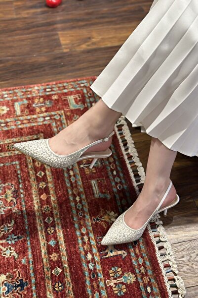 MARCATELLI İnci Topuklu Gelin Ayakkabısı