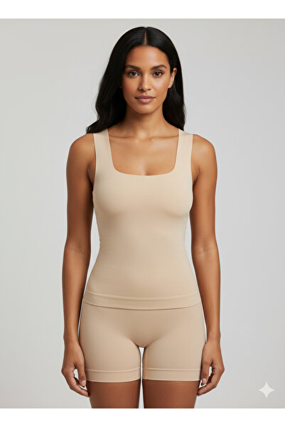 Katmirra قميص داخلي نسائي مقطوع بالليزر لا يترك أثرًا مقاس L قماش قابل للتمدد قميص داخلي غير مرئي من القطن الممشط