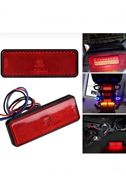 Motosiklet Ledli Işıklı Reflektör