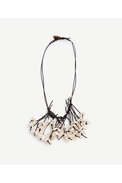 Yargıcı Çiçek Detaylı Uzun Kolye