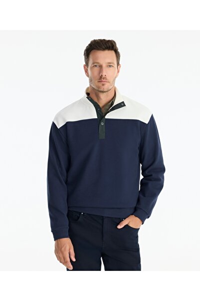 Yargıcı Regular Stand Collar Long Sleeve Sweatshirt