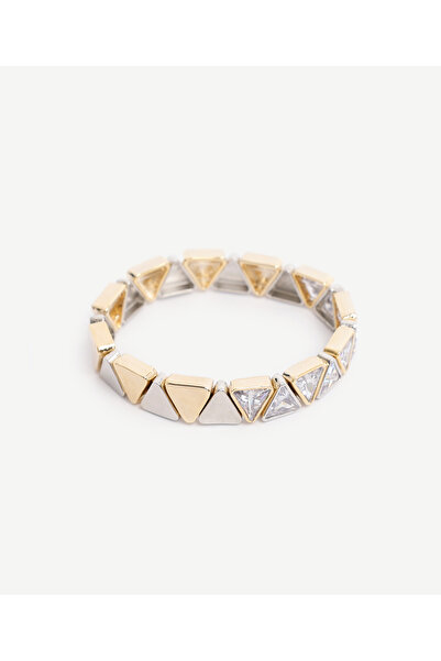 Yargıcı Cam Taş Detaylı Lastik Bileklik