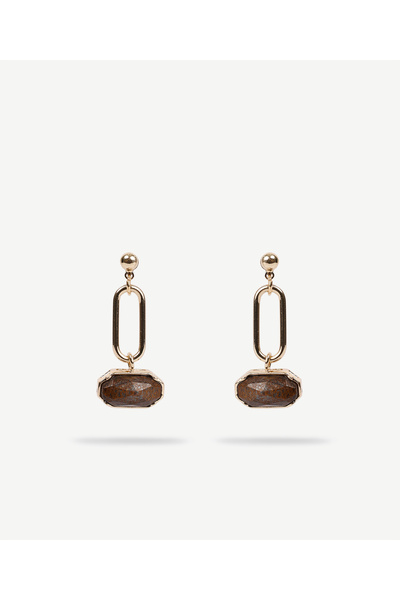 Yargıcı الحجر الطبيعي مفصلة تتدلى الأقراط