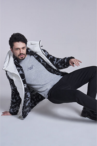 Avva Erkek Beyaz Kaz Tüyü Dolgulu Kapüşonlu Su İtici Kumaşlı Yelek A32Y6504