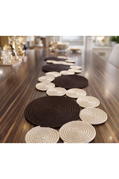 Naspar Husă pentru birou/consolă/masă de cafea din nurcă maro închis/ Husă mu...