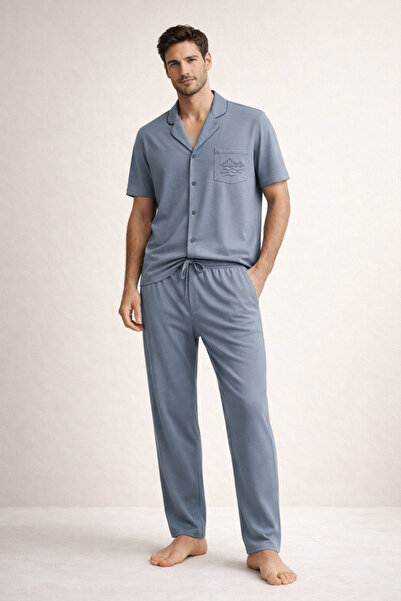 Katia&Bony Men's Istanbul Series Throat Bridge Patterned Premium Boxed Pajama...