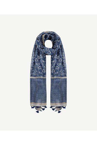 Yargıcı İpek Karışımlı Desenli Şal