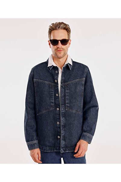 Yargıcı سترة الدنيم مع تفاصيل الخياطة