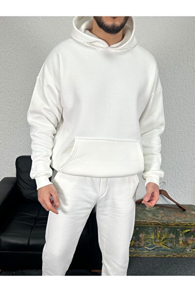 tetramoda Φούτερ Three Thread K με κουκούλα O oversized