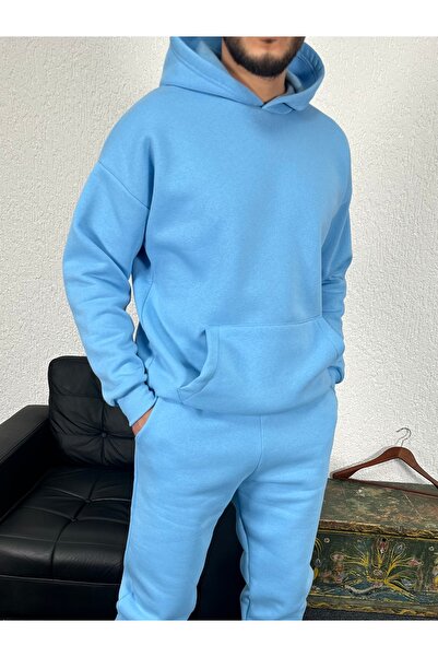 tetramoda Φούτερ Three Thread K με κουκούλα O oversized