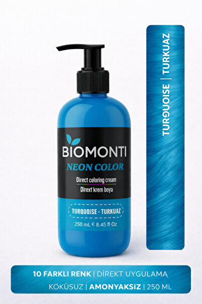 BİOMONTİ Neon Direkt Krem Saç Boyası- Turkuaz