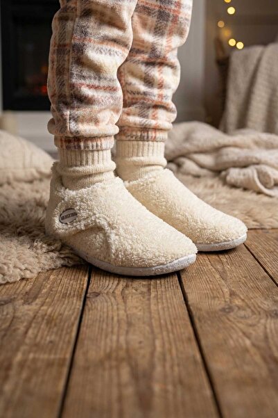 GEZER Kışlık Kız Çocuk Peluşlu Rahat Taban Cırt Cırtlı Ayarlanabilir Ev Okul Kreş Panduf Ayakkabı