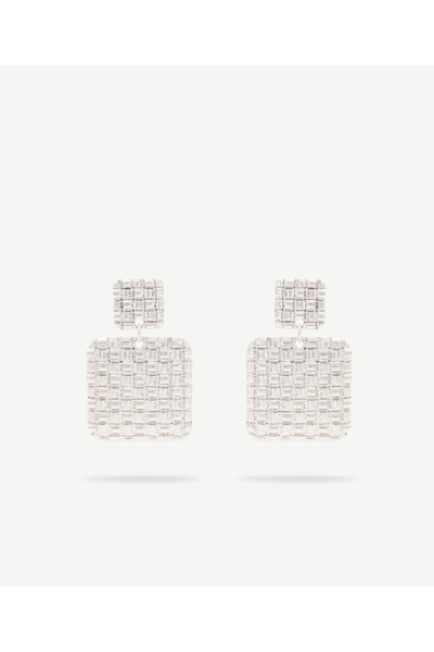 Yargıcı Dokulu Gümüş Küpe