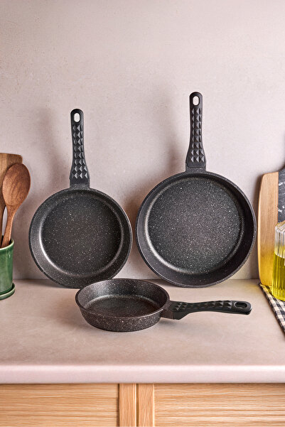 Perotti طقم مقلاة بروجرانيتو دايموند داومينج 3 قطع 20-24-28 سم