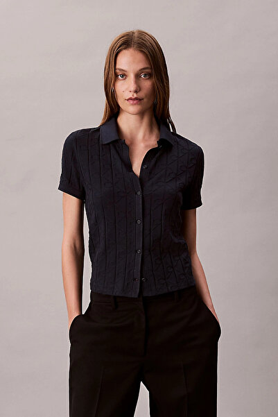 Calvin Klein SS AOP JACQUARD POLO TOP