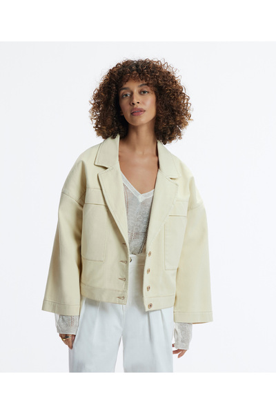 Yargıcı Kırlangıç Yaka Denim Ceket