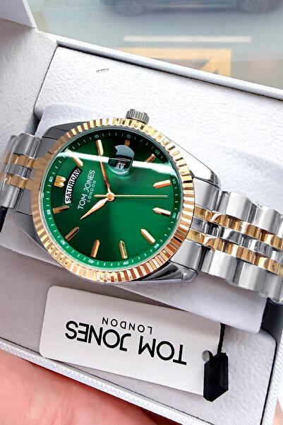 Tom Jones Original Men's Wristwatch 3 Atm Water Resistant Two Colors Steel Ba...