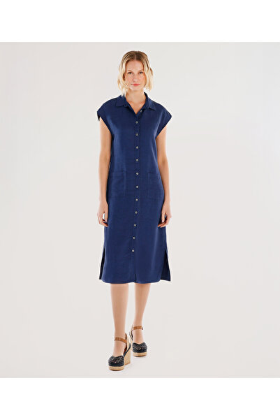 Yargıcı Sleeveless Midi Length Shirt Dress
