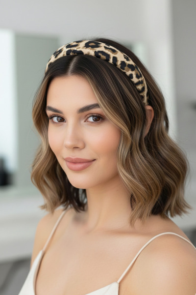 GÜLPEŞE Coroană în formă de bombă din burete gros cu detalii leopard