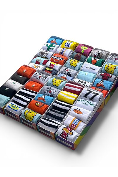 myDea 3 أزواج من الجوارب المزخرفة للجنسين (بدون صندوق)